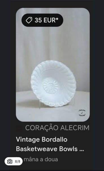 Sase farfurii adanci portugheze Bordallo Pinheiro